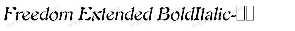 Freedom Extended BoldItalic字体转换